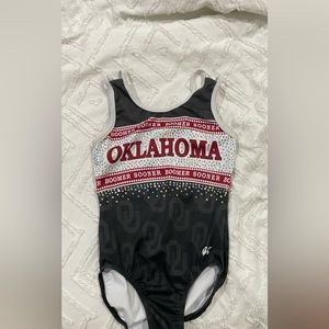 oklahoma black sooners leotard size axs/cl